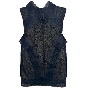 ALEX TEIH Black Silk Tulle Cocktail Dress